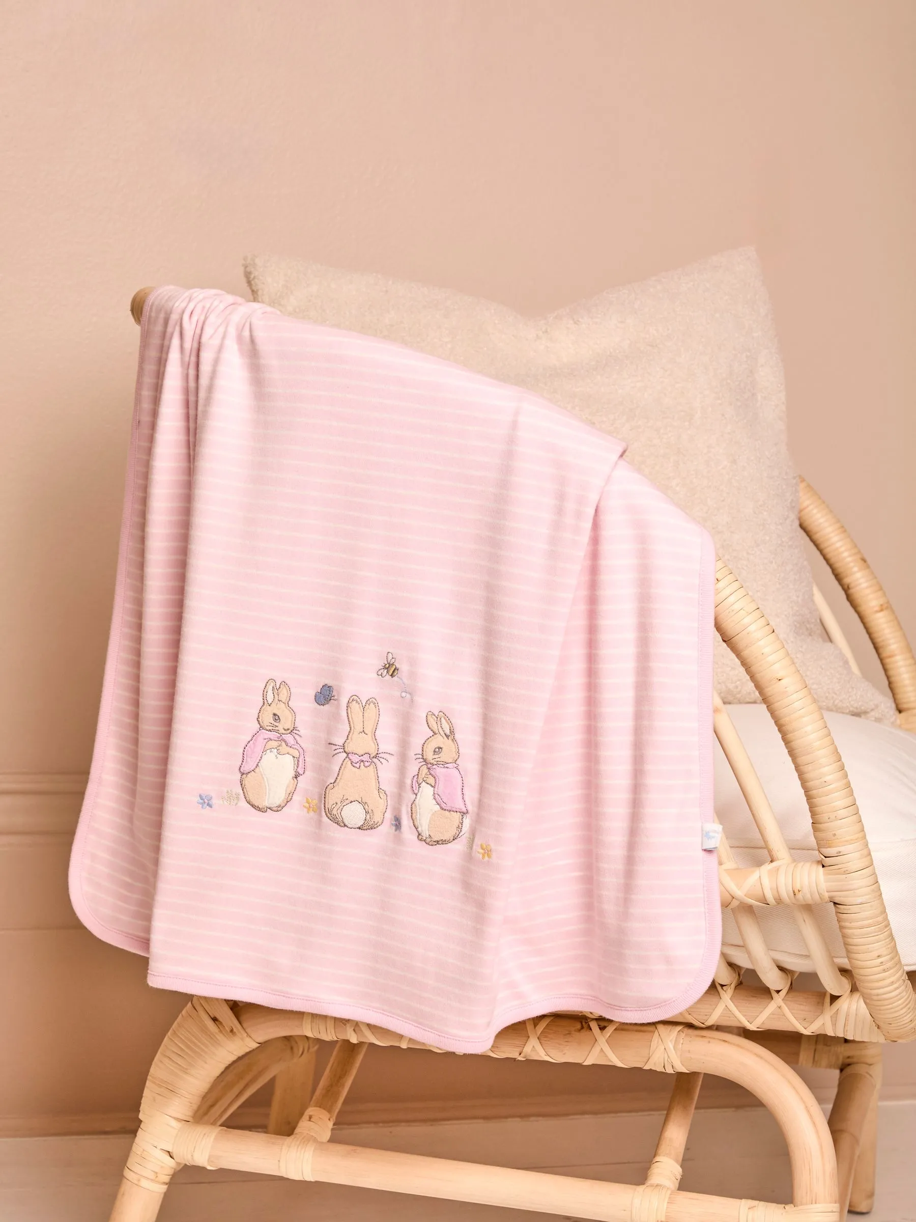 Flopsy Bunny Print Reversible Jersey Shawl