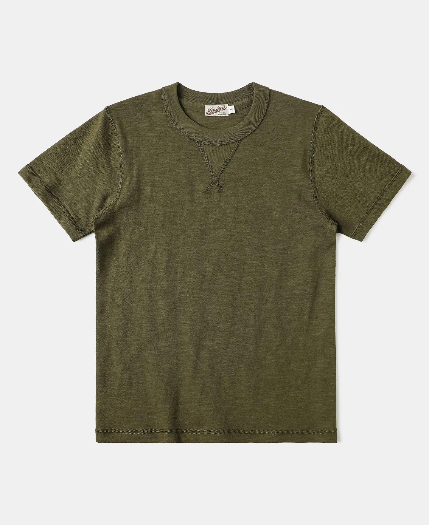 Heavyweight Cotton Gusset Tubular T-Shirt - Green