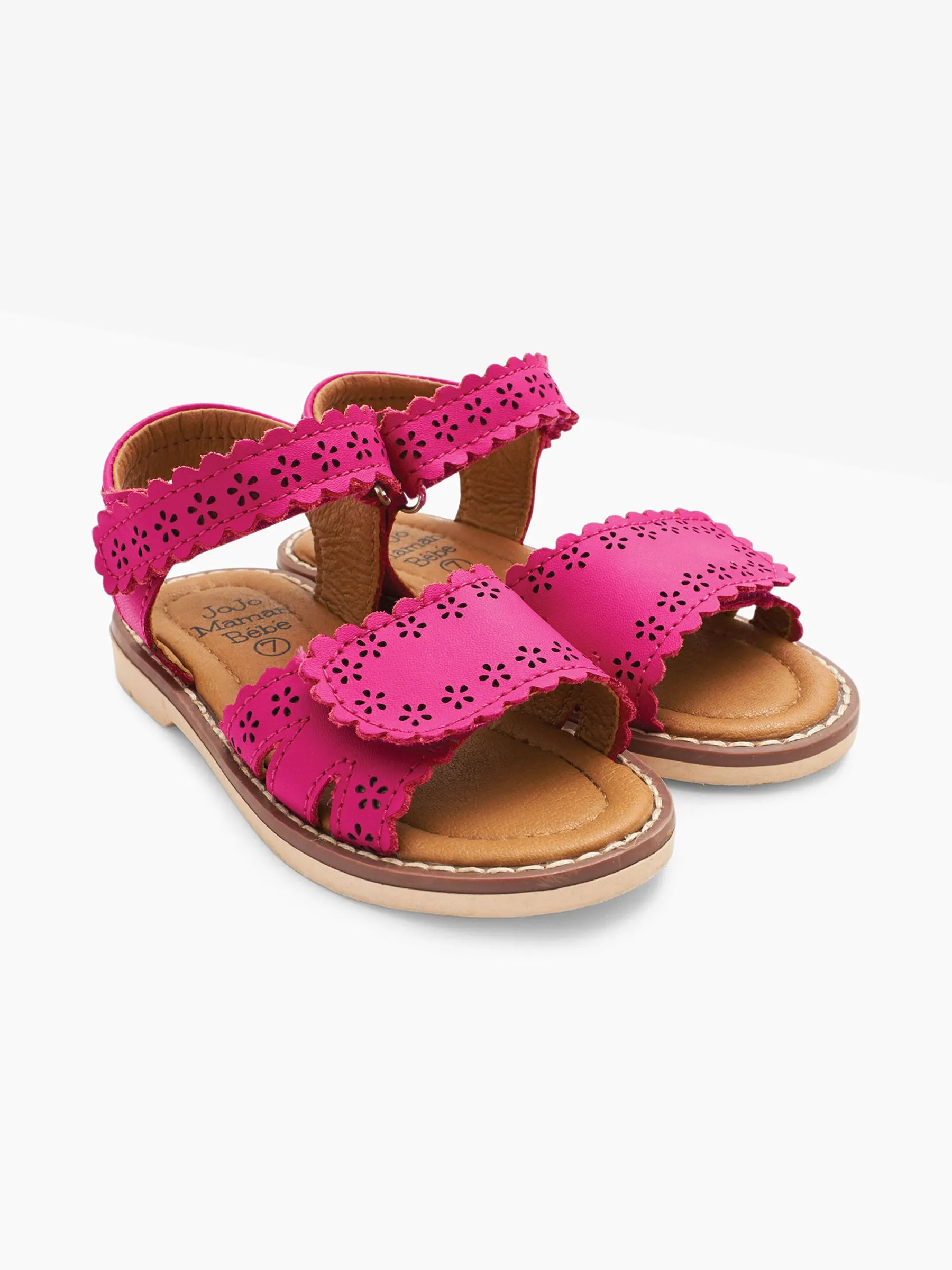Fuchsia Pretty Leather Sandals