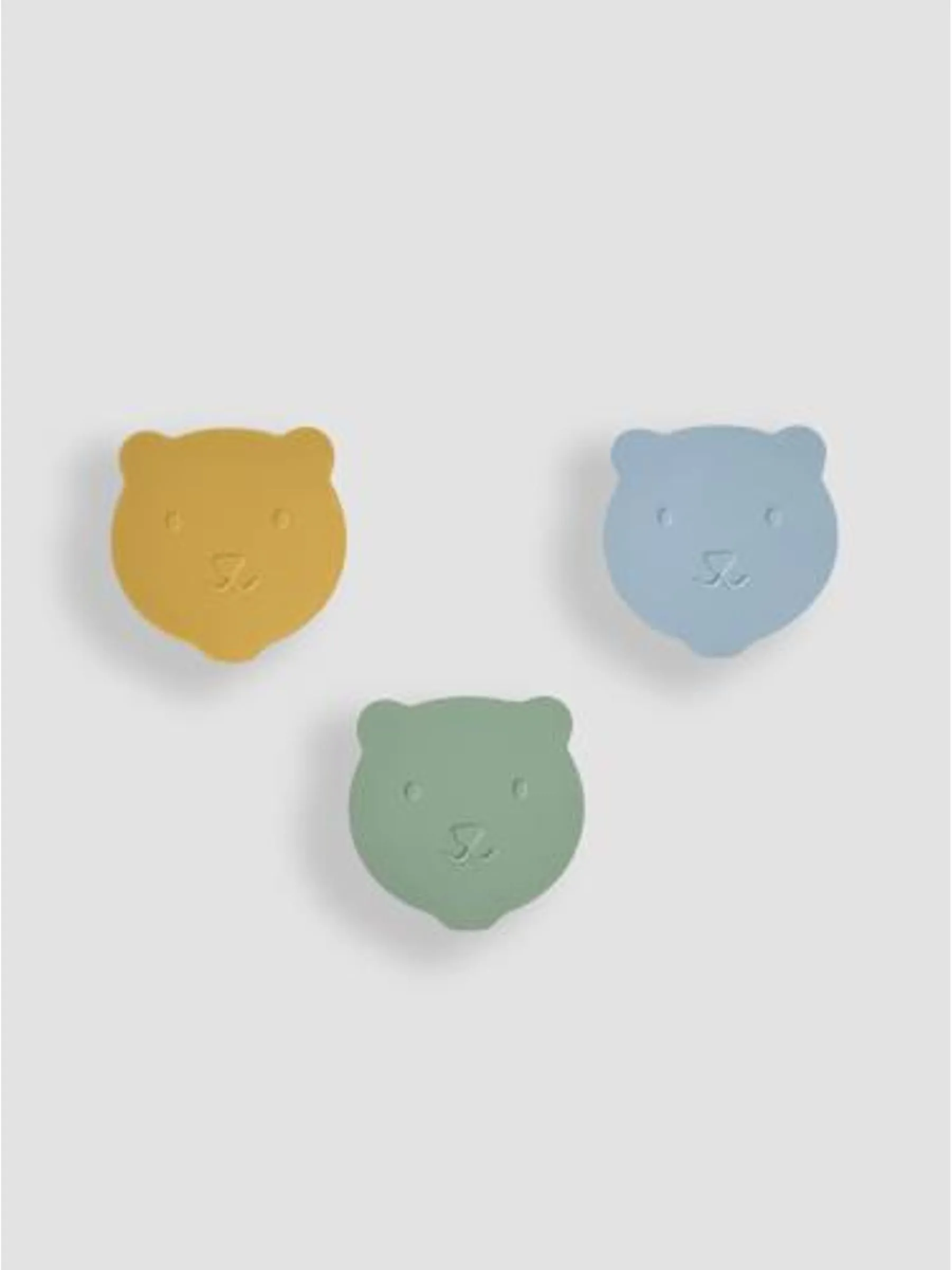 Set of 3 Bear Silicone Snack Pots