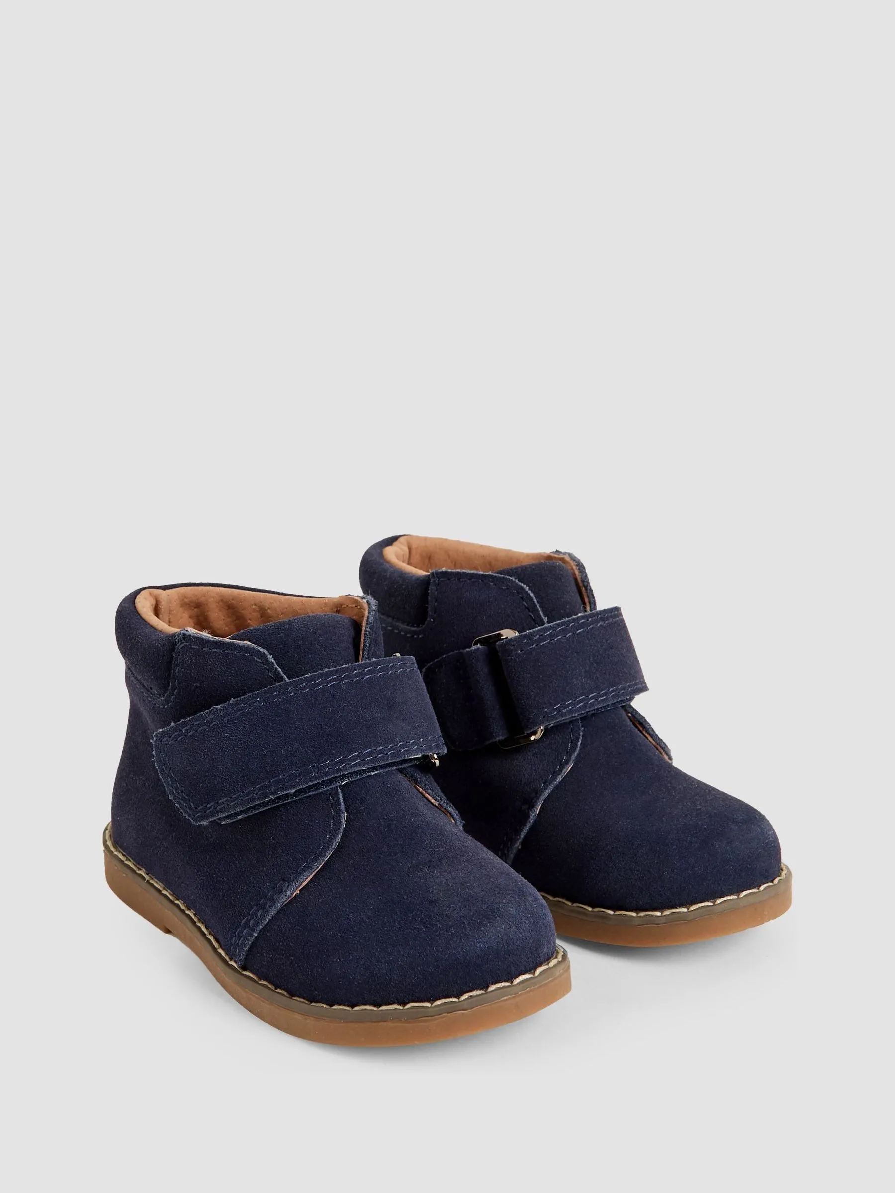 Navy Suede Boots