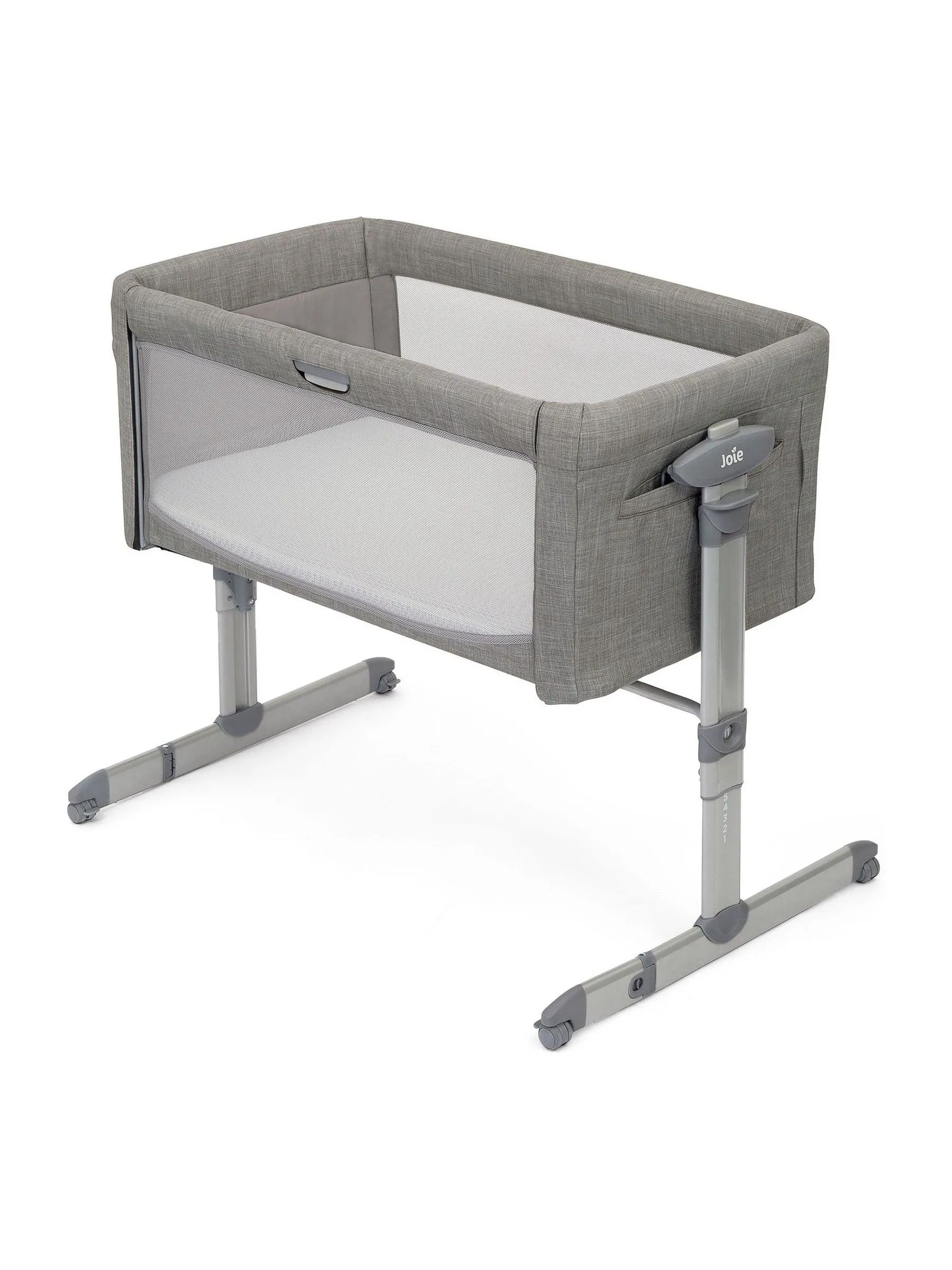 Joie Grey Foggy Roomie Glide Bedside Crib