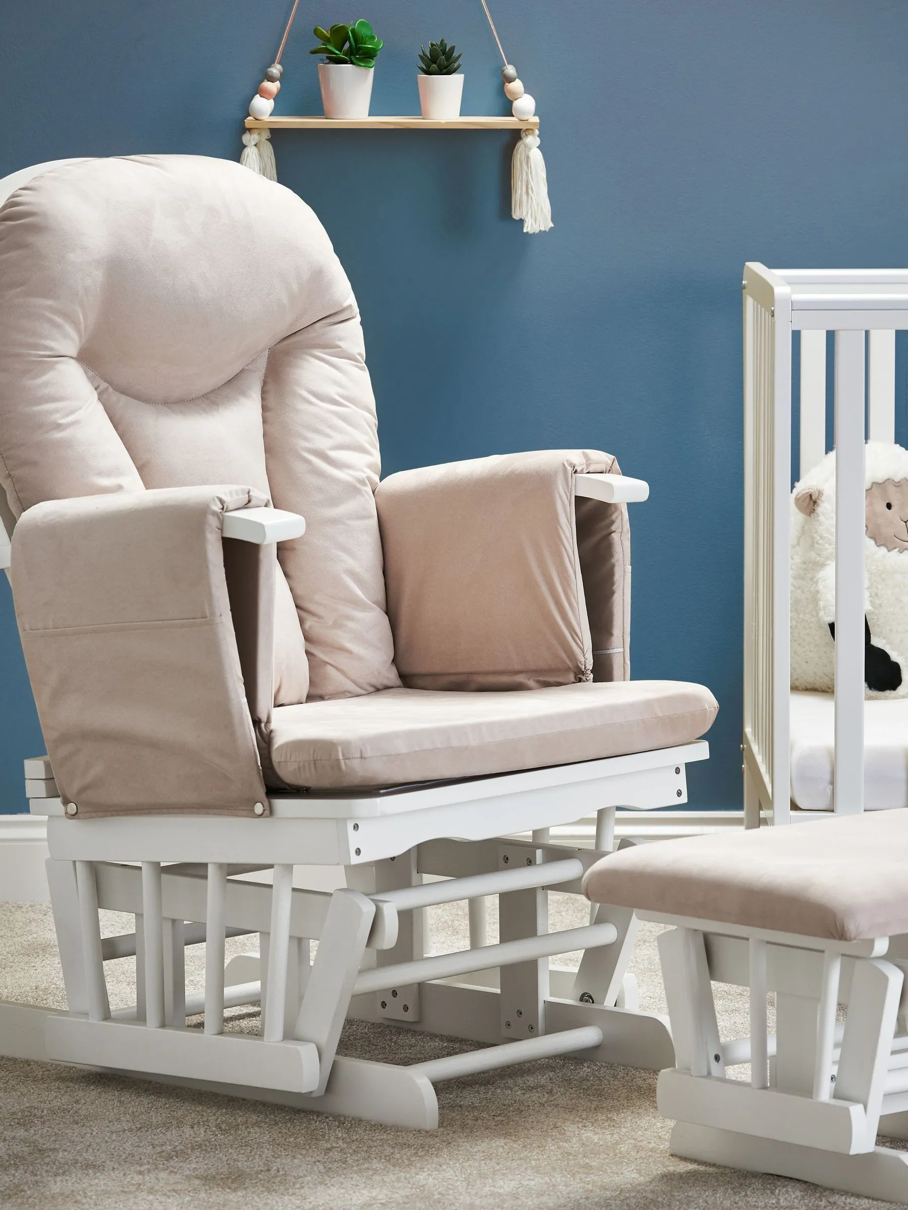 Obaby Sand Reclining Glider Nursing Chair And Stool