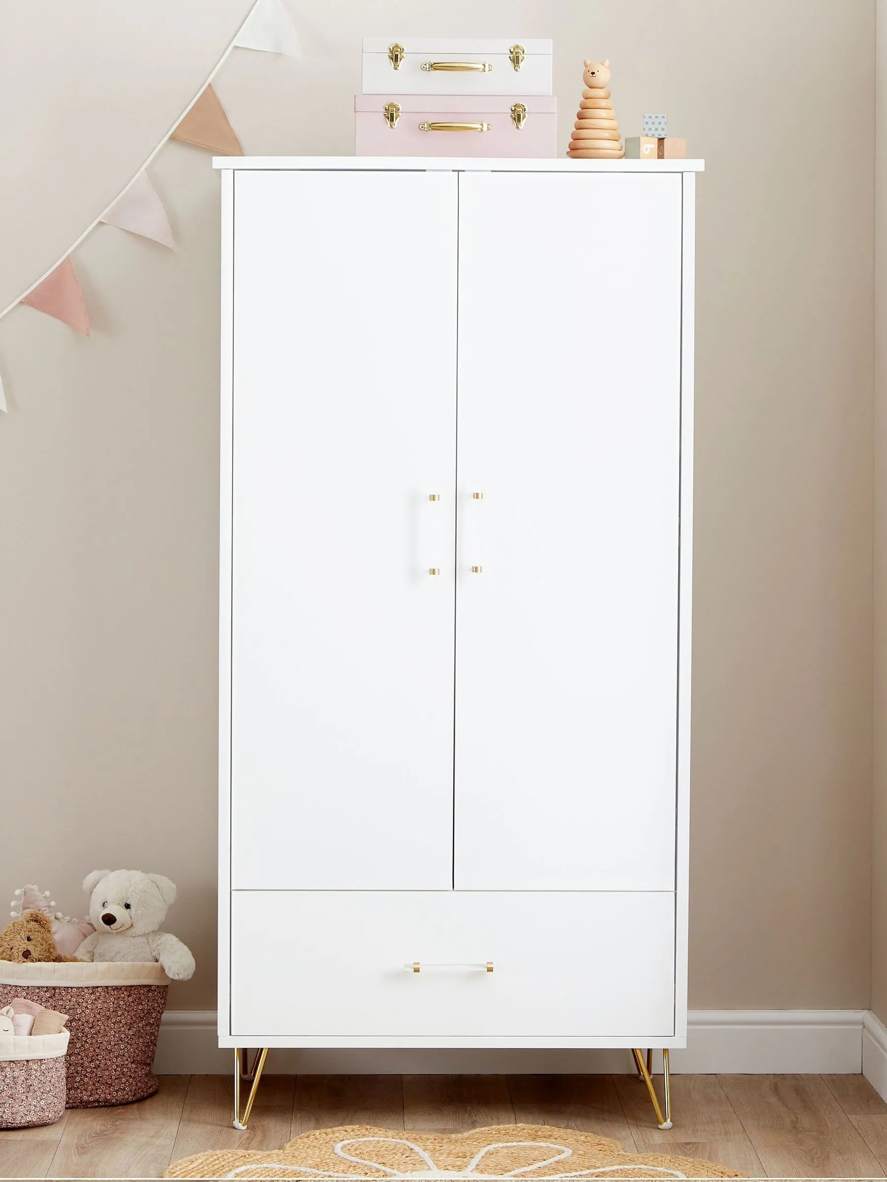 Babymore Acrylic Kimi Nursery Wardrobe