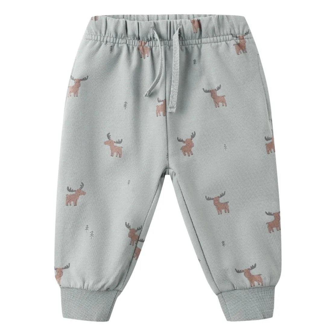 Quincy Mae Elans organic cotton joggers | Grey blue