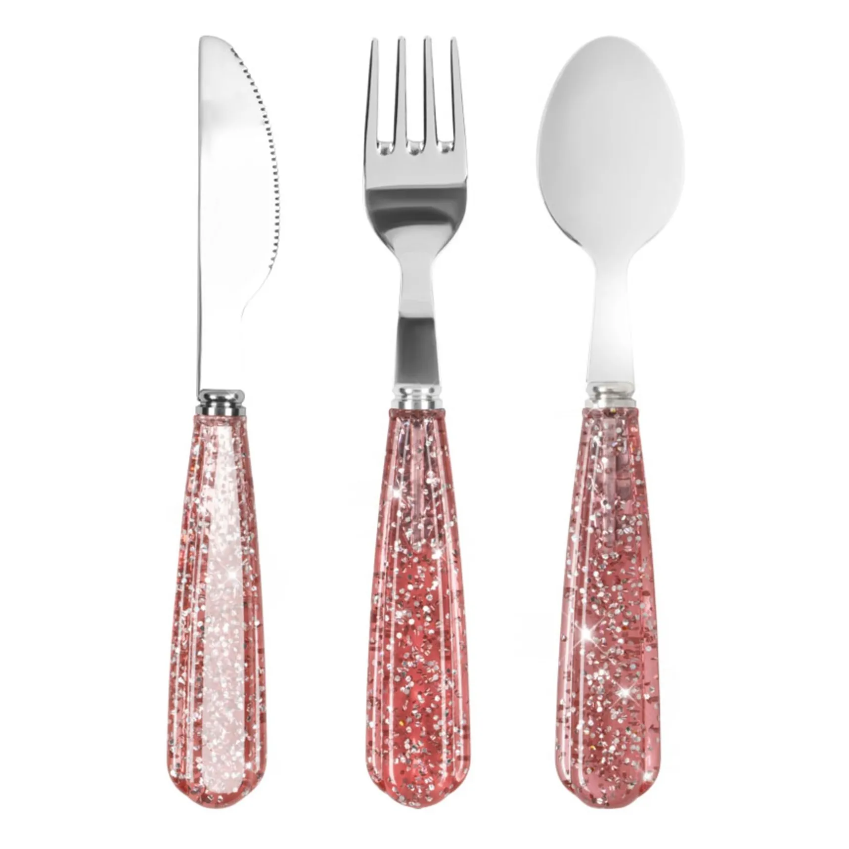 Konges Sløjd Glitter cutlery set | Pink