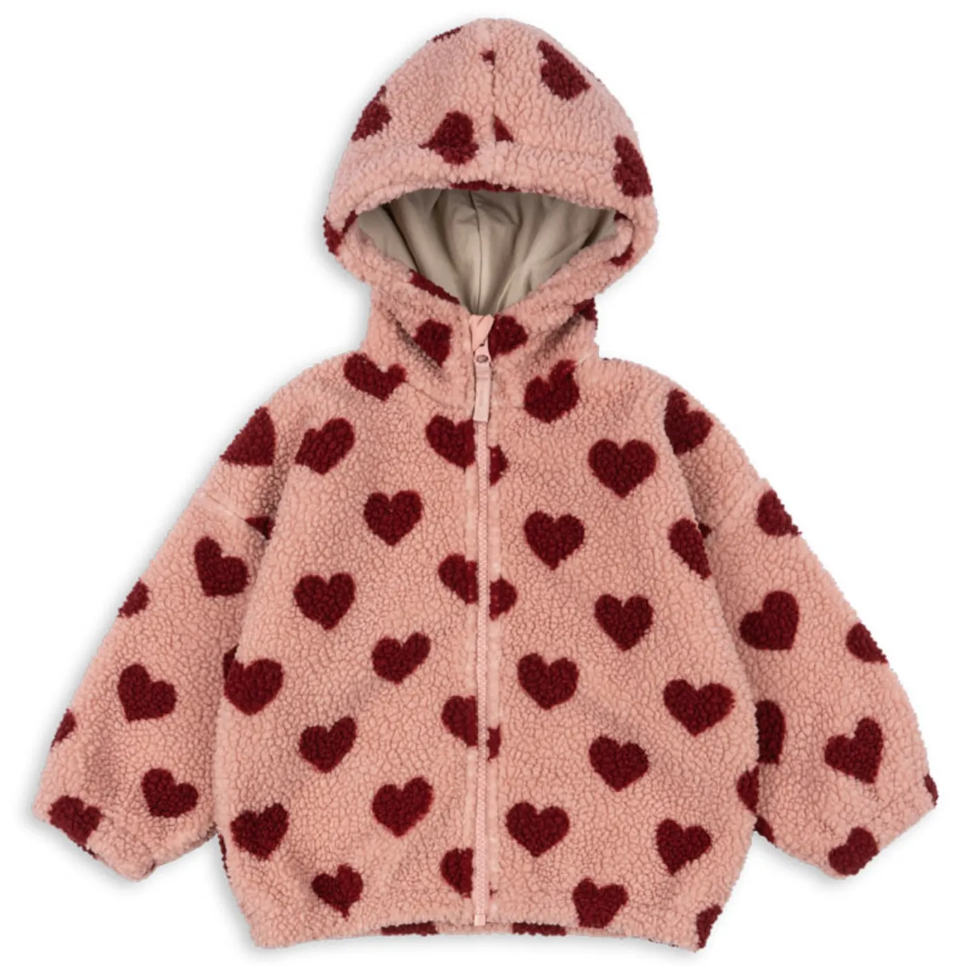 Jody Teddy Hooded Jacket Coeur Mellow