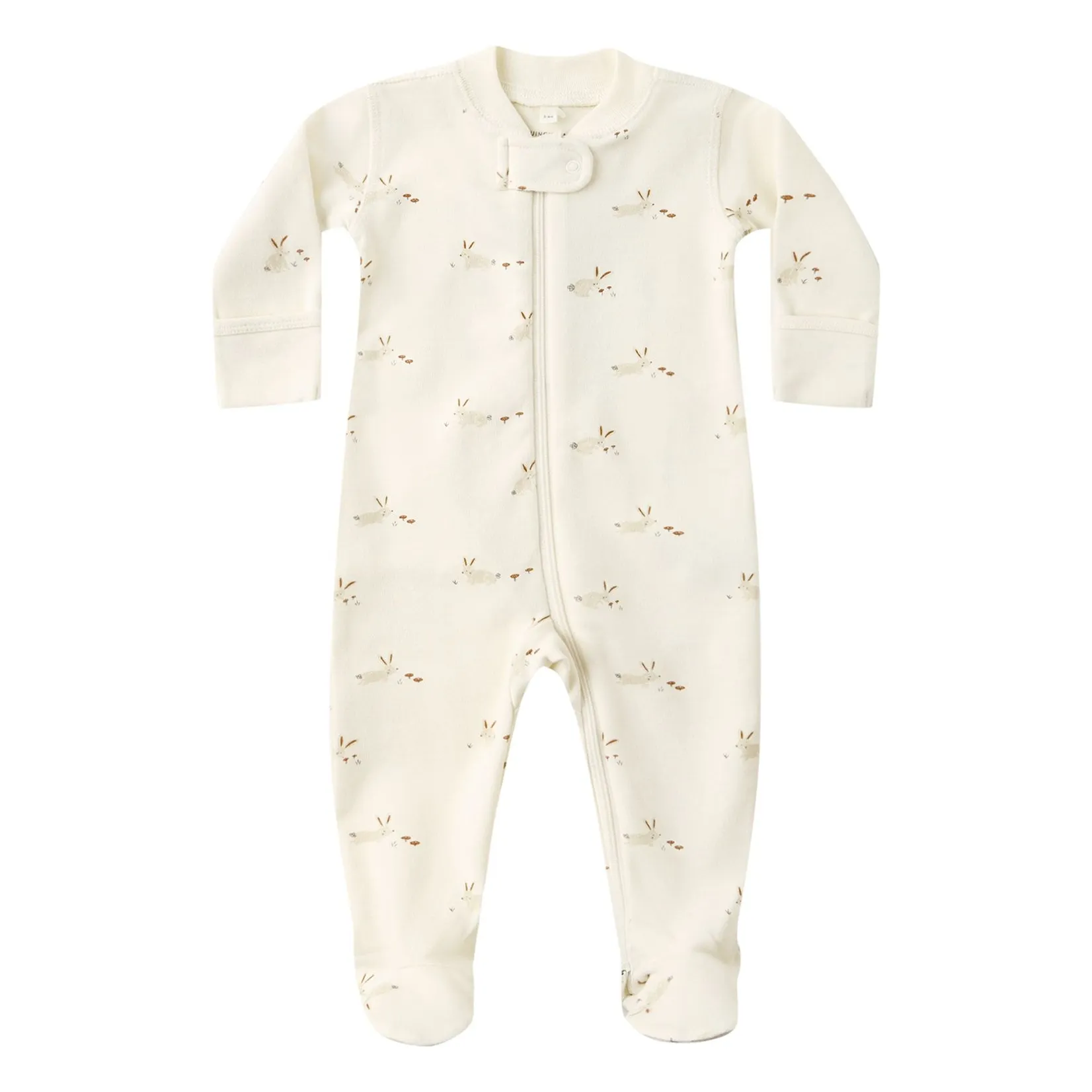 Quincy Mae Organic cotton bunny suit | Ivory