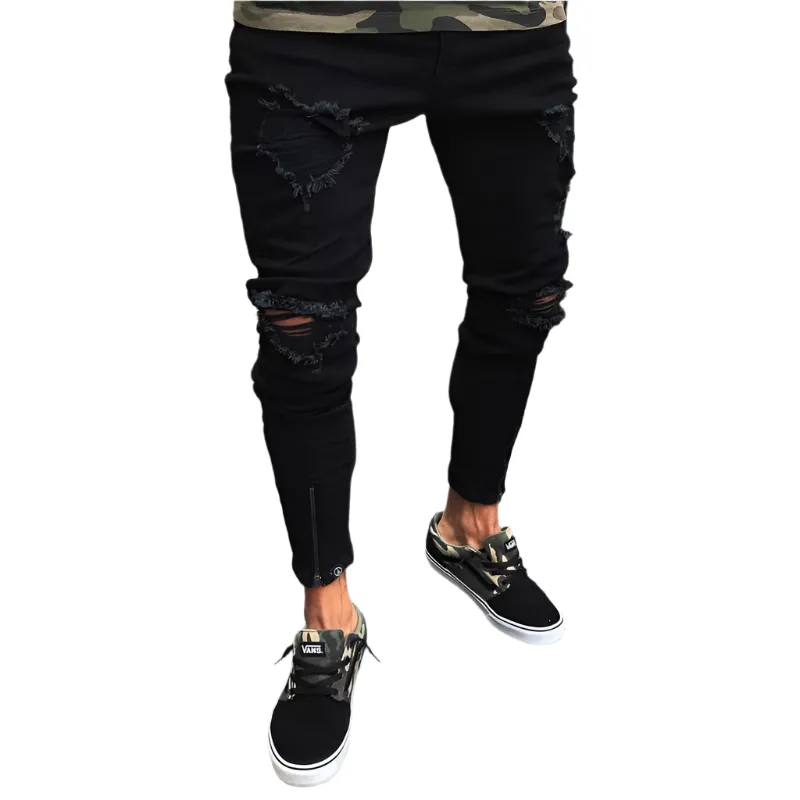 Distressed IVBlack Skinny Jeans