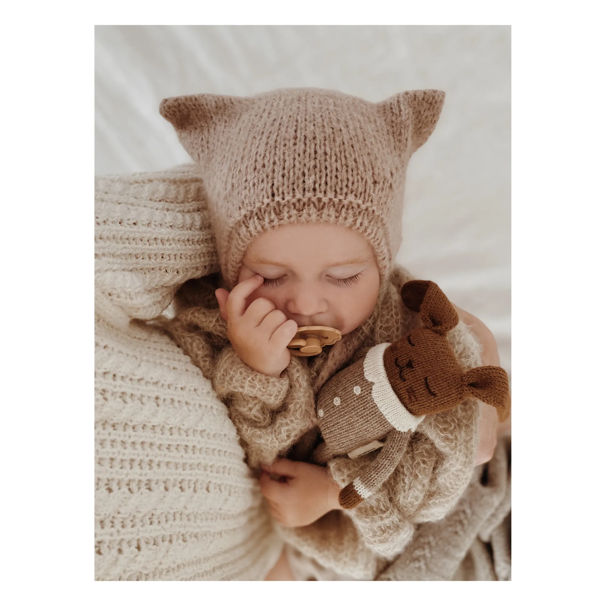 Main Sauvage Soft Toy Bunny in a Jumpsuit