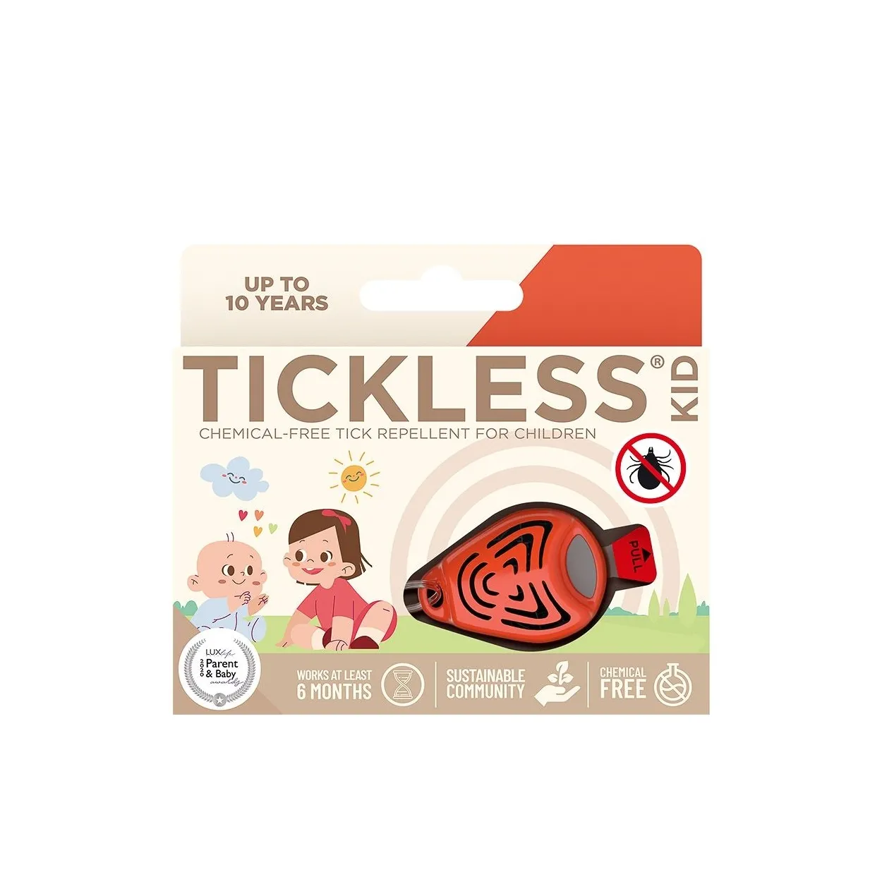 Tickless Kid Orange ultrasonic tick protection