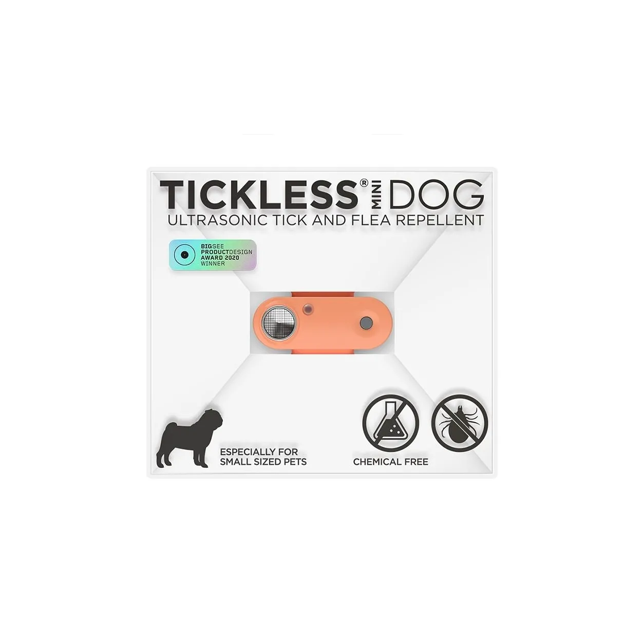 Tickless Pet mini Hot Peach ultrasonic tick protection