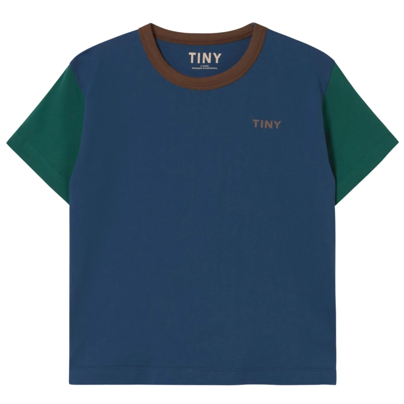 Navy Color Block T-shirt with Short Sleeves