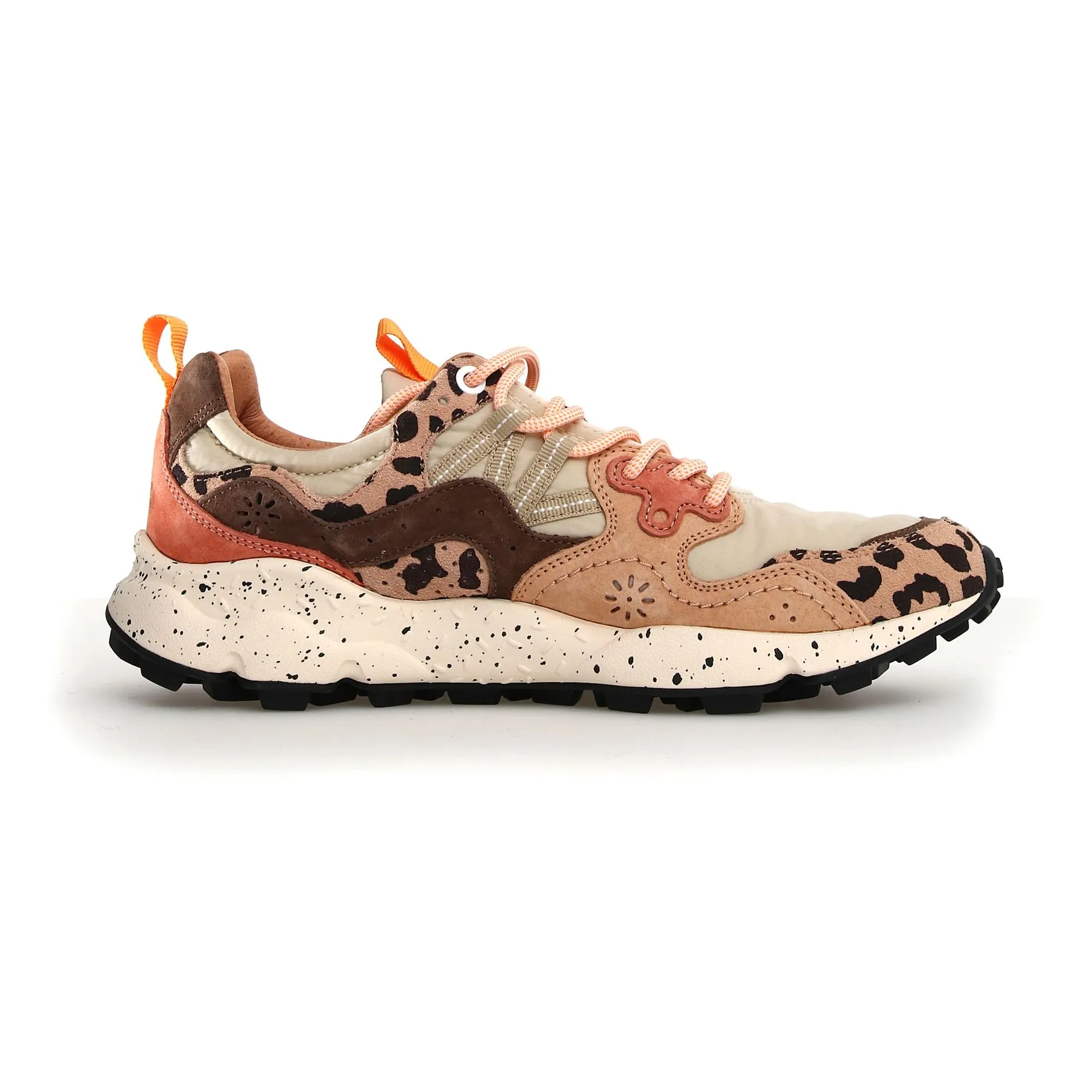 Flower Mountain Yamano 3 Uni Suede, Nylon and Print Sneakers | Beige